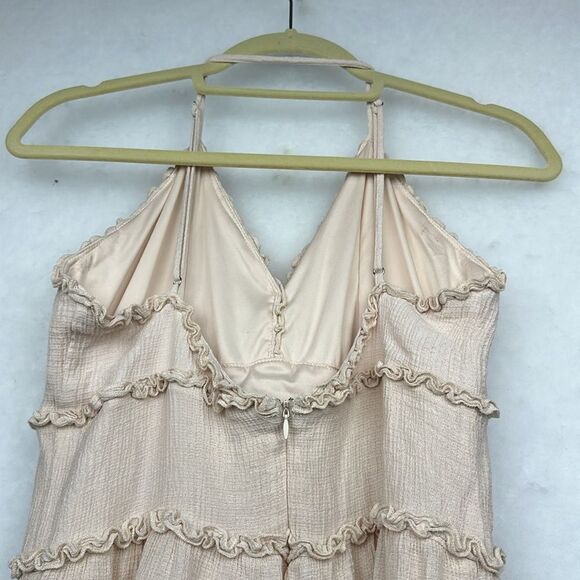 Love Tree Womens Babydoll Fit and Flare Mini Ruffled Dress Sz M ajustble Straps - Picture 8 of 12